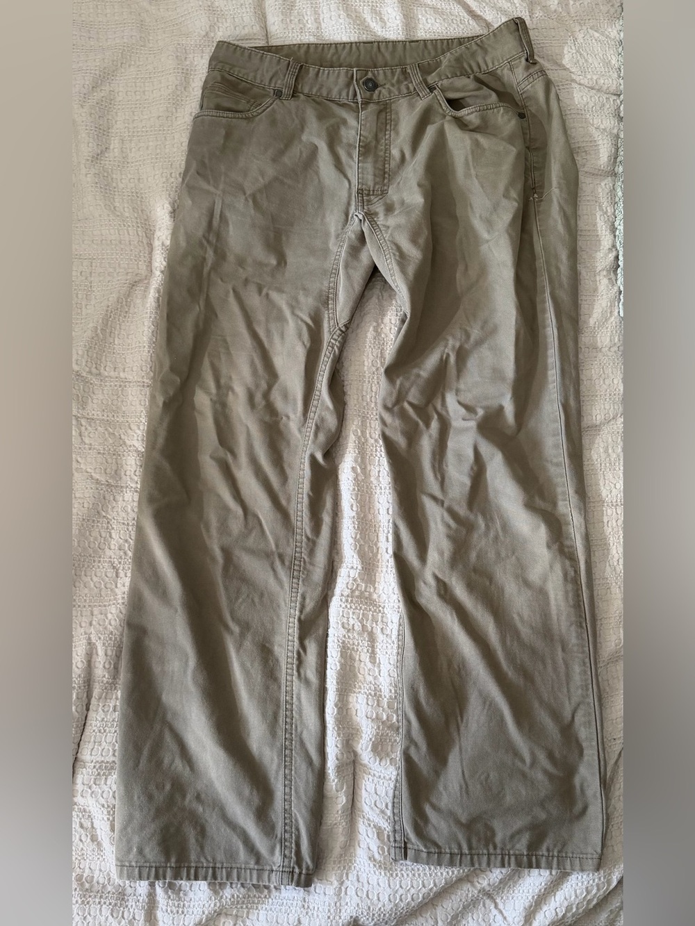 Stio Rivet Canvas Pant Mens 32x29 Tan Classic Straight Fit Organic Cotton